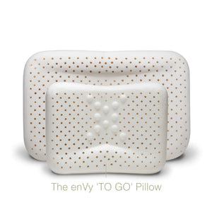 enVy® TO GO Travel Pillow (With COPPER infused Eucalyptus TENCEL™ Pillowcase )